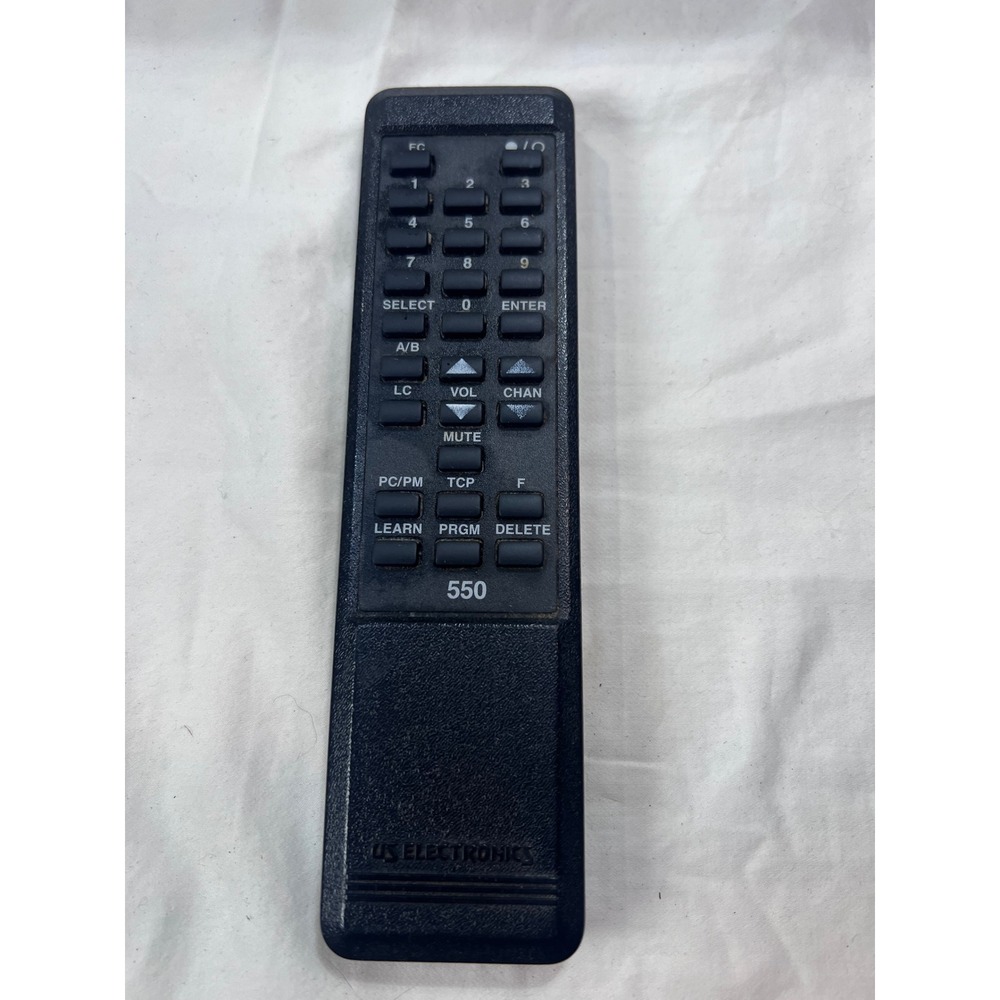 US Electronics 550 Remote Control Black Replacement Unit Missing Battery Cover